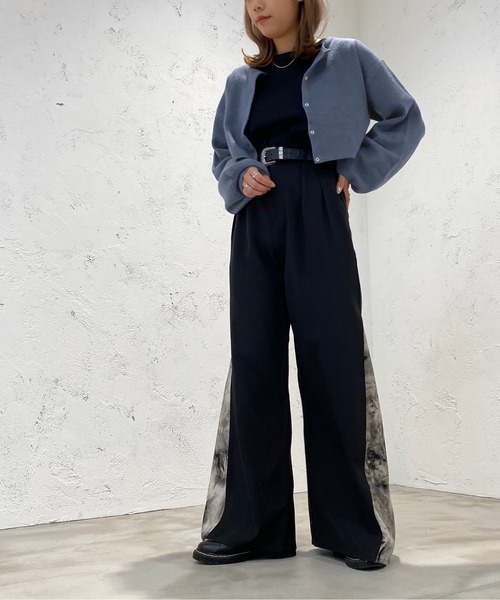 apres jour mignon（アプレジュールミニョン）の「スリット柄見えパンツ【ZOZOTOWN限定アイテム】（その他パンツ・レディース・ブラウン系その他/ブラック系その他・X-LARGE/MEDIUM/SMALL）」の16枚目の写真