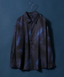 ANPAS | Georgette Total Pattern Print Big Silhouette Thickness Shirt/ジョーゼット 総柄プリント ビッグシルエット とろみシャツ(シャツ/ブラウス)