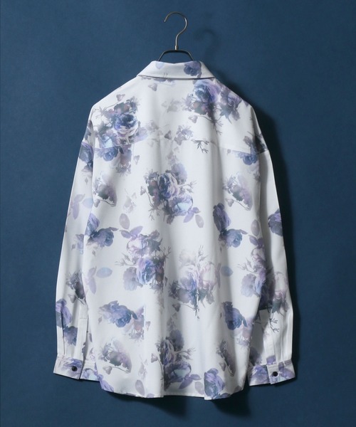 ANPAS(アンパス)の「Georgette Total Pattern Print Big Silhouette Thickness Shirt/ジョーゼット 総柄プリント ビッグシルエット とろみシャツ セットアップ対応(シャツ/ブラウス・メンズ・ホワイト/ライトグレー/ブラック/ダークブラウン/ベージュ/ブラウン/グレー/ブルー/ブルーグレー/ホワイト系その他/ブラック系その他/ブラウン系その他/ベージュ系その他/ブルー系その他/キャメル/ブラック系その他2/ブラック系その他3/ブラック系その他4/ブラウン系その他2/ブラウン系その他3/グレー系その他・M/L)」の22枚目の写真