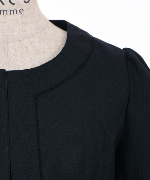 axes femme（アクシーズファム）の「パイピングツイードジャケット（ノーカラージャケット・レディース・ブラック/ピンク/ネイビー・MEDIUM/LARGE）」の20枚目の写真