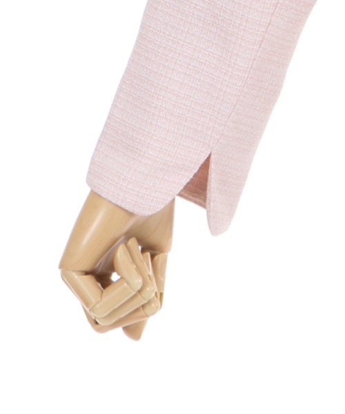 axes femme（アクシーズファム）の「パイピングツイードジャケット（ノーカラージャケット・レディース・ブラック/ピンク/ネイビー・MEDIUM/LARGE）」の7枚目の写真