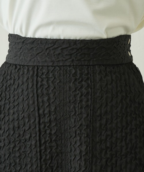 Lui's（ルイス）の「キルトAラインロングスリットスカート（スカート・レディース・ブラック/オフホワイト/サックスブルー・FREE）」の12枚目の写真