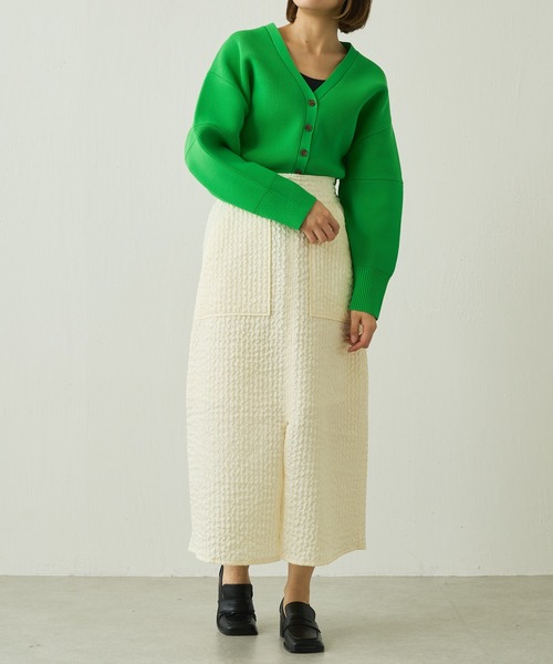 Lui's（ルイス）の「キルトAラインロングスリットスカート（スカート・レディース・ブラック/オフホワイト/サックスブルー・FREE）」の18枚目の写真