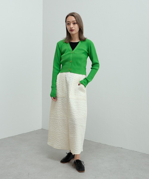 Lui's（ルイス）の「キルトAラインロングスリットスカート（スカート・レディース・ブラック/オフホワイト/サックスブルー・FREE）」の22枚目の写真