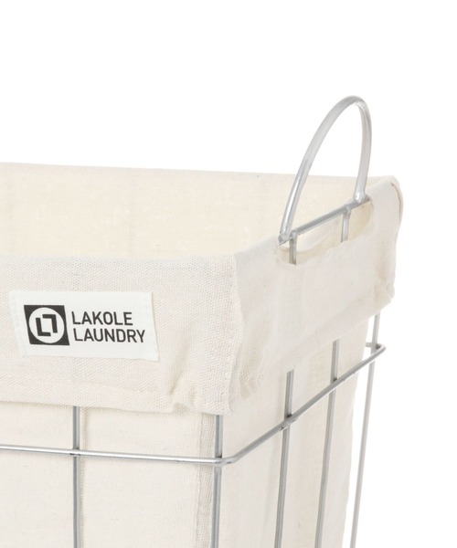 LAKOLE（ラコレ）の「ワイヤーバスケット(LL) / 263915（ランドリーグッズ・レディース・チャコール/アイボリー・FREE）」の6枚目の写真