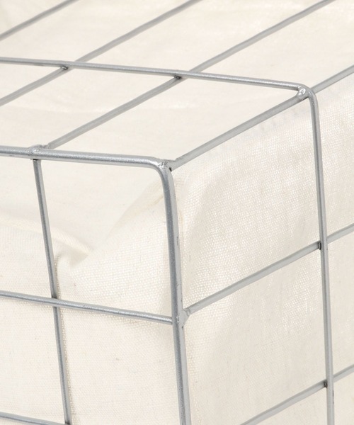 LAKOLE（ラコレ）の「ワイヤーバスケット(LL) / 263915（ランドリーグッズ・レディース・チャコール/アイボリー・FREE）」の9枚目の写真