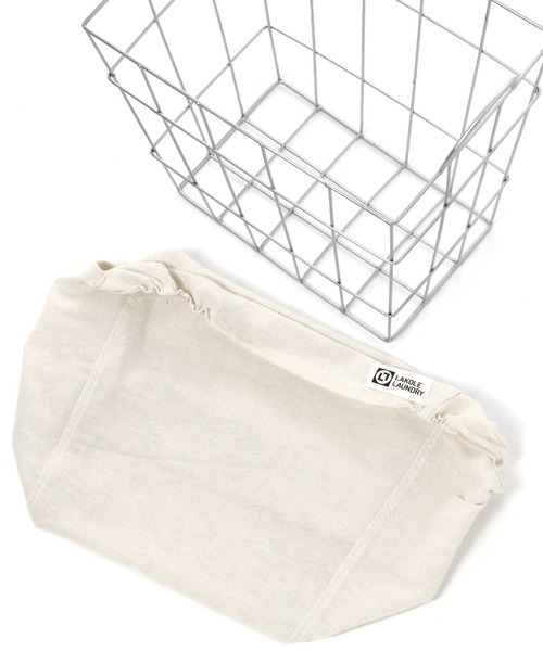LAKOLE（ラコレ）の「ワイヤーバスケット(LL) / 263915（ランドリーグッズ・レディース・チャコール/アイボリー・FREE）」の10枚目の写真