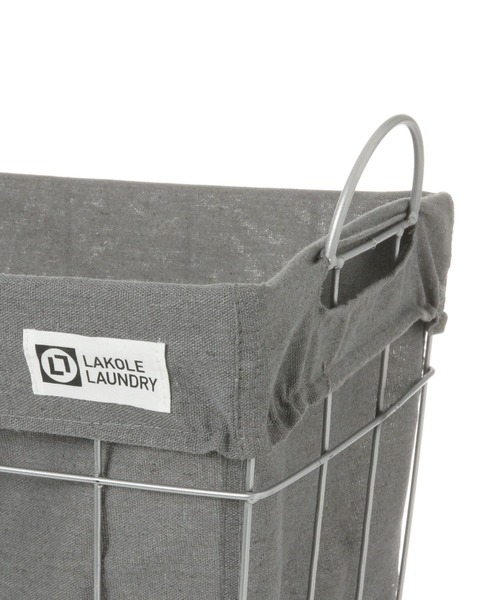 LAKOLE（ラコレ）の「ワイヤーバスケット(LL) / 263915（ランドリーグッズ・レディース・チャコール/アイボリー・FREE）」の11枚目の写真