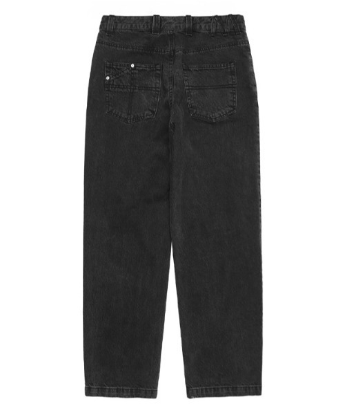 MAHAGRID(マハグリッド)の「【mahagrid】LOOSE FIT DENIM PANT / マハグリッド ルーズフィット デニムパンツ(デニムパンツ・メンズ・ライトブルー/ブラック・LARGE/MEDIUM)」の5枚目の写真