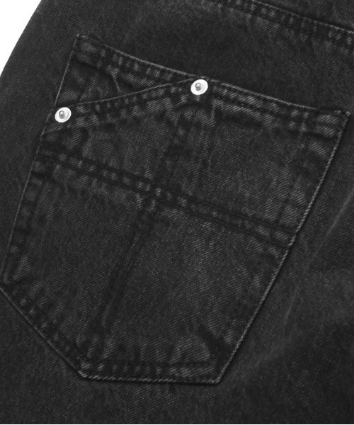 MAHAGRID(マハグリッド)の「【mahagrid】LOOSE FIT DENIM PANT / マハグリッド ルーズフィット デニムパンツ(デニムパンツ・メンズ・ライトブルー/ブラック・LARGE/MEDIUM)」の8枚目の写真