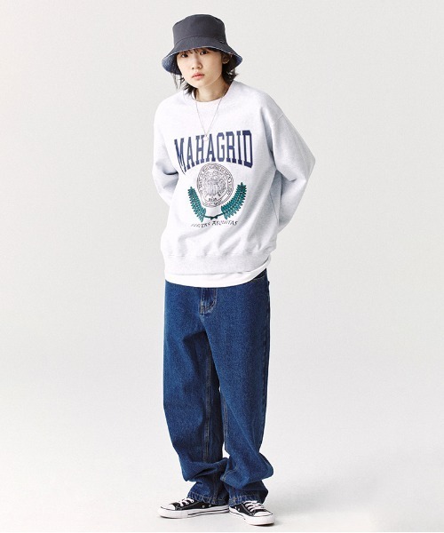 MAHAGRID(マハグリッド)の「【mahagrid】LOOSE FIT DENIM PANT / マハグリッド ルーズフィット デニムパンツ(デニムパンツ・メンズ・ライトブルー/ブラック・LARGE/MEDIUM)」の18枚目の写真