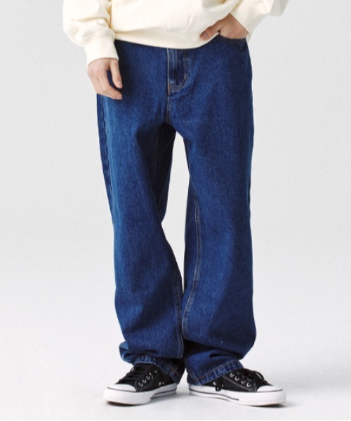 MAHAGRID(マハグリッド)の「【mahagrid】LOOSE FIT DENIM PANT / マハグリッド ルーズフィット デニムパンツ(デニムパンツ・メンズ・ライトブルー/ブラック・LARGE/MEDIUM)」の19枚目の写真