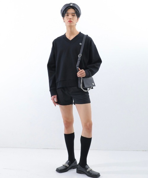 BASIC COTTON(ベーシックコットン)の「【BASIC COTTON/ベーシックコットン】22SS MIX MTM/ミックスエムティーエム スウェット VネックMTM(スウェット・メンズ・ホワイト/ブラック/ブラック×ブラック・ONE SIZE)」の21枚目の写真