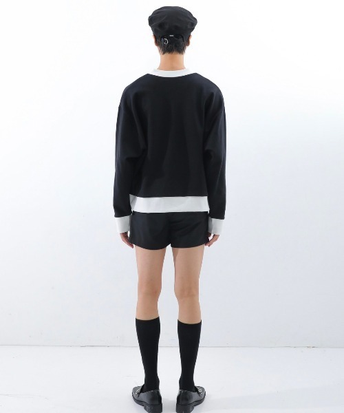 BASIC COTTON(ベーシックコットン)の「【BASIC COTTON/ベーシックコットン】22SS MIX MTM/ミックスエムティーエム スウェット VネックMTM(スウェット・メンズ・ホワイト/ブラック/ブラック×ブラック・ONE SIZE)」の17枚目の写真