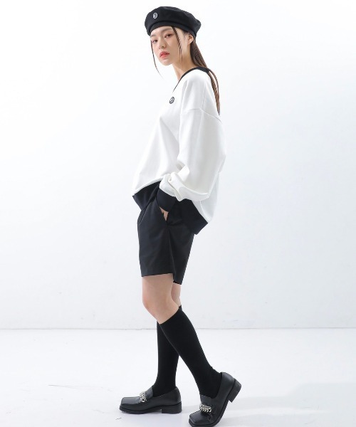 BASIC COTTON(ベーシックコットン)の「【BASIC COTTON/ベーシックコットン】22SS MIX MTM/ミックスエムティーエム スウェット VネックMTM(スウェット・メンズ・ホワイト/ブラック/ブラック×ブラック・ONE SIZE)」の9枚目の写真