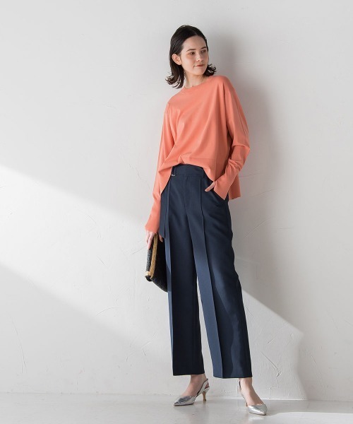 la.f…(ラエフ)の「レジェールオックスワイドパンツ《洗濯機で洗える》(その他パンツ・レディース・イエロー/グレー/ネイビー・7号/9号/11号)」の3枚目の写真