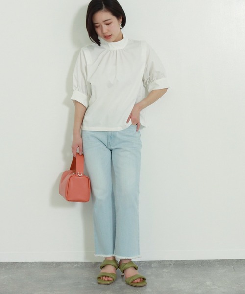 AULI(アウリィ)の「【低身長向けサイズ】フリンジフレアデニムパンツ(デニムパンツ・レディース・ライトブルー/インディゴブルー/ブルー・S/XS/XXS)」の5枚目の写真