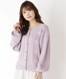 ITS'DEMO | 花刺繍ニットカーディガン(カーディガン/ボレロ)