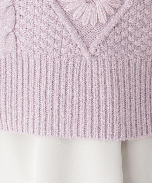 ITS'DEMO（イッツデモ）の「◆花刺繍ニットカーディガン（カーディガン/ボレロ・レディース・アイボリー/イエロー/ベビーピンク・00）」の9枚目の写真