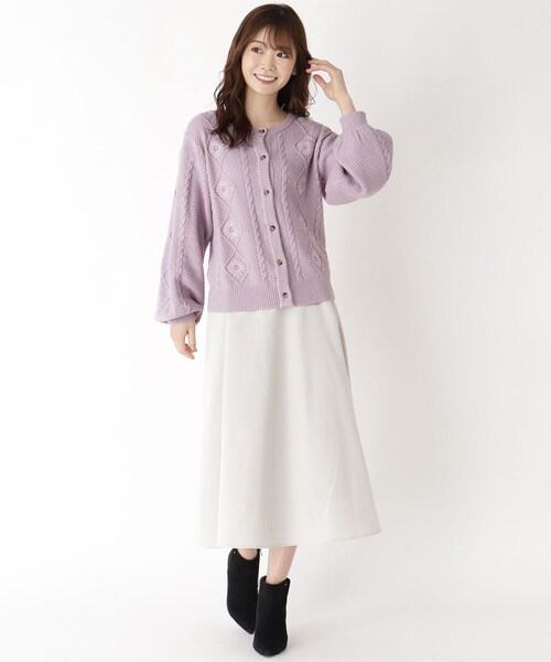 ITS'DEMO（イッツデモ）の「◆花刺繍ニットカーディガン（カーディガン/ボレロ・レディース・アイボリー/イエロー/ベビーピンク・00）」の11枚目の写真