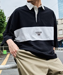 U.S. POLO ASSN. | 【U.S. POLO ASSN./ユーエスポロアッスン】別注切り替えラガーシャツ/ユニセックス/ビッグシルエット/ポロシャツ(ポロシャツ)
