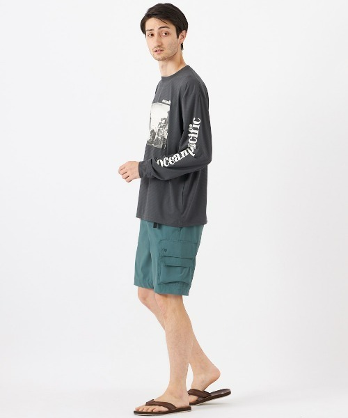 Ocean Pacific（オーシャンパシフィック）の「OP/オーピー 水陸両用 カーゴショーツ/ウェビングベルト ビッグポケット/ハーフパンツ 無地ショーツ 512761（カーゴパンツ・メンズ・グレー/カーキ/グリーン・L/M/XL）」の21枚目の写真