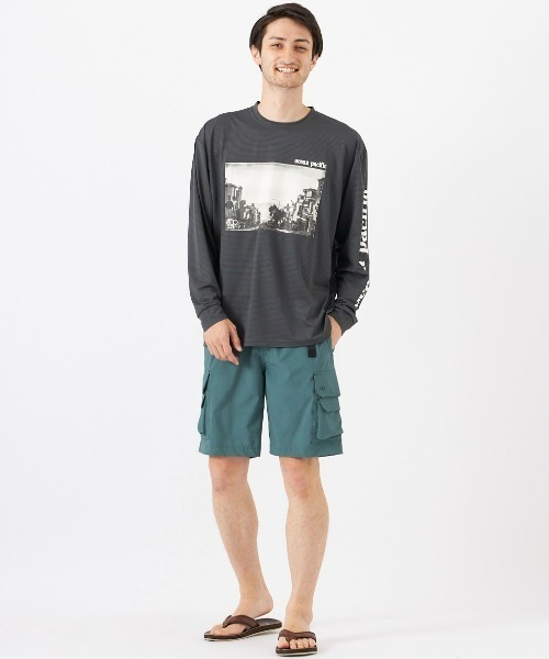 Ocean Pacific（オーシャンパシフィック）の「OP/オーピー 水陸両用 カーゴショーツ/ウェビングベルト ビッグポケット/ハーフパンツ 無地ショーツ 512761（カーゴパンツ・メンズ・グレー/カーキ/グリーン・L/M/XL）」の22枚目の写真