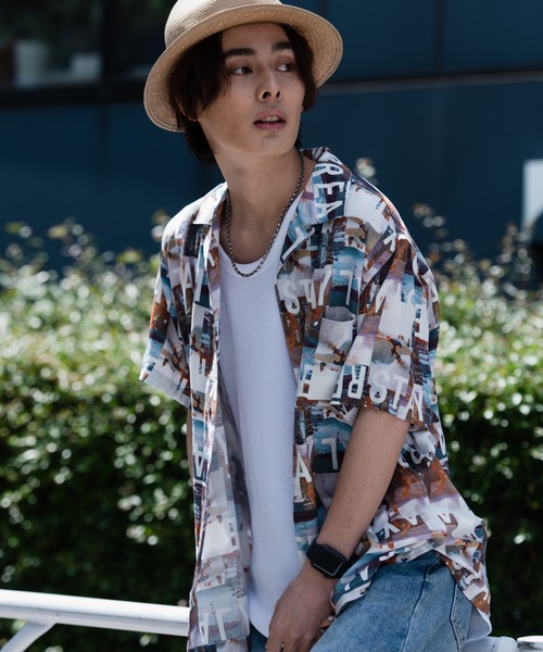 Blue Standard (ブルースタンダード)の「【BLUE STANDARD/ブルースタンダード】 ひんやり接触冷感 レーヨン 総柄 開襟 オープンカラー プリントシャツ(シャツ/ブラウス・メンズ・その他10/その他11/その他12/その他13/その他14/その他/その他1/その他2/その他3/その他4/その他5/その他6/その他7/その他8/その他9・XX-LARGE/MEDIUM/LARGE/X-LARGE)」の10枚目の写真