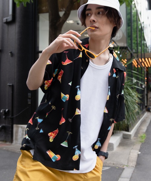 Blue Standard (ブルースタンダード)の「【BLUE STANDARD/ブルースタンダード】 ひんやり接触冷感 レーヨン 総柄 開襟 オープンカラー プリントシャツ(シャツ/ブラウス・メンズ・その他10/その他11/その他12/その他13/その他14/その他/その他1/その他2/その他3/その他4/その他5/その他6/その他7/その他8/その他9・XX-LARGE/MEDIUM/LARGE/X-LARGE)」の14枚目の写真