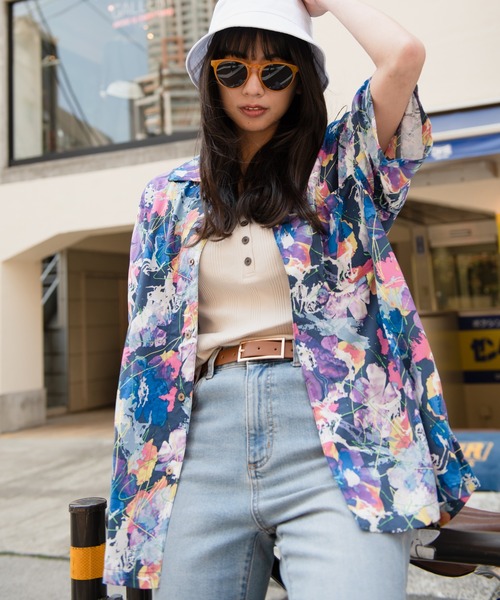 Blue Standard (ブルースタンダード)の「【BLUE STANDARD/ブルースタンダード】 ひんやり接触冷感 レーヨン 総柄 開襟 オープンカラー プリントシャツ(シャツ/ブラウス・メンズ・その他10/その他11/その他12/その他13/その他14/その他/その他1/その他2/その他3/その他4/その他5/その他6/その他7/その他8/その他9・XX-LARGE/MEDIUM/LARGE/X-LARGE)」の15枚目の写真