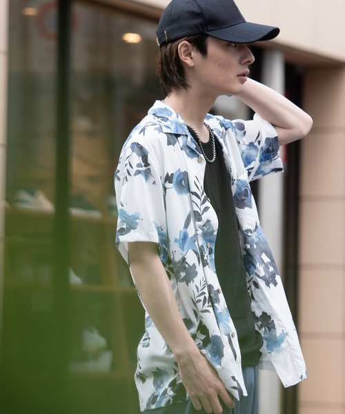 Blue Standard (ブルースタンダード)の「【BLUE STANDARD/ブルースタンダード】 ひんやり接触冷感 レーヨン 総柄 開襟 オープンカラー プリントシャツ(シャツ/ブラウス・メンズ・その他10/その他11/その他12/その他13/その他14/その他/その他1/その他2/その他3/その他4/その他5/その他6/その他7/その他8/その他9・XX-LARGE/MEDIUM/LARGE/X-LARGE)」の18枚目の写真