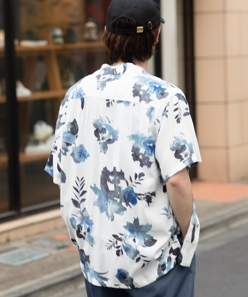 Blue Standard (ブルースタンダード)の「【BLUE STANDARD/ブルースタンダード】 ひんやり接触冷感 レーヨン 総柄 開襟 オープンカラー プリントシャツ(シャツ/ブラウス・メンズ・その他10/その他11/その他12/その他13/その他14/その他/その他1/その他2/その他3/その他4/その他5/その他6/その他7/その他8/その他9・XX-LARGE/MEDIUM/LARGE/X-LARGE)」の20枚目の写真