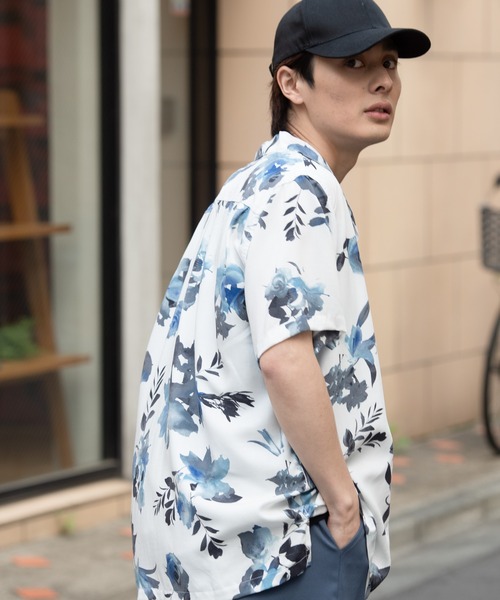 Blue Standard (ブルースタンダード)の「【BLUE STANDARD/ブルースタンダード】 ひんやり接触冷感 レーヨン 総柄 開襟 オープンカラー プリントシャツ(シャツ/ブラウス・メンズ・その他10/その他11/その他12/その他13/その他14/その他/その他1/その他2/その他3/その他4/その他5/その他6/その他7/その他8/その他9・XX-LARGE/MEDIUM/LARGE/X-LARGE)」の19枚目の写真