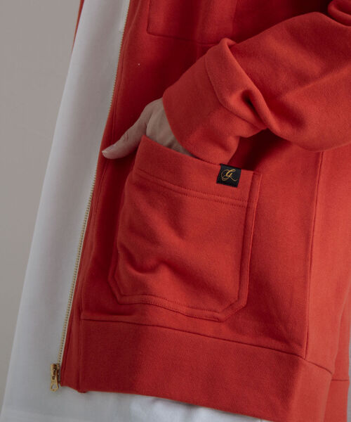 GLOSTER（グロスター）の「【GLOSTER/グロスター】ワークジップ裏毛カーディガン（カーディガン/ボレロ・メンズ・ダークグリーン/グレー/オレンジ・MEDIUM/LARGE）」の8枚目の写真