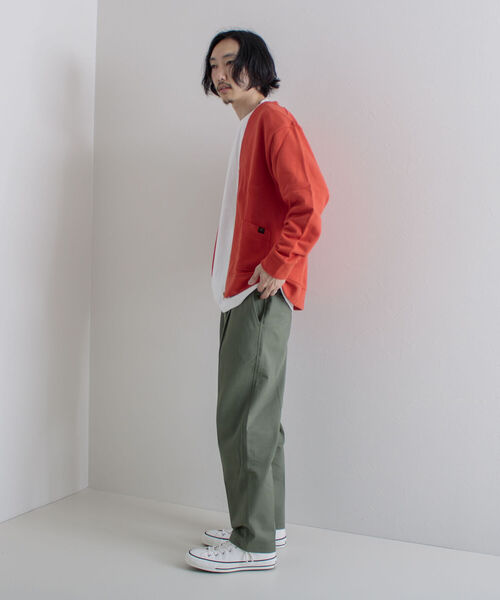 GLOSTER（グロスター）の「【GLOSTER/グロスター】ワークジップ裏毛カーディガン（カーディガン/ボレロ・メンズ・ダークグリーン/グレー/オレンジ・MEDIUM/LARGE）」の14枚目の写真