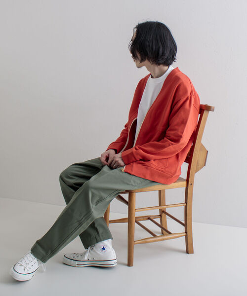 GLOSTER（グロスター）の「【GLOSTER/グロスター】ワークジップ裏毛カーディガン（カーディガン/ボレロ・メンズ・ダークグリーン/グレー/オレンジ・MEDIUM/LARGE）」の16枚目の写真