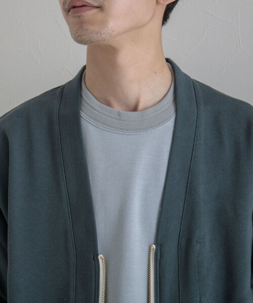 GLOSTER（グロスター）の「【GLOSTER/グロスター】ワークジップ裏毛カーディガン（カーディガン/ボレロ・メンズ・ダークグリーン/グレー/オレンジ・MEDIUM/LARGE）」の19枚目の写真