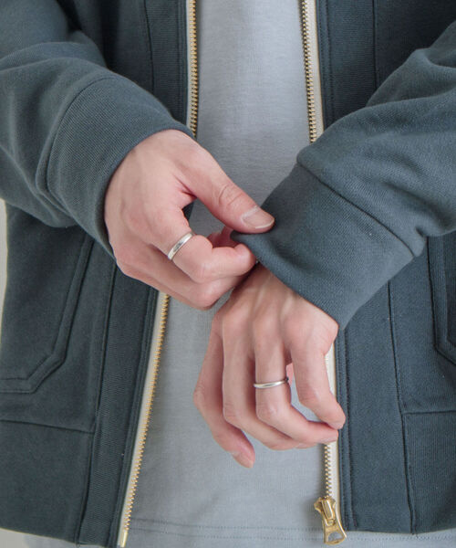 GLOSTER（グロスター）の「【GLOSTER/グロスター】ワークジップ裏毛カーディガン（カーディガン/ボレロ・メンズ・ダークグリーン/グレー/オレンジ・MEDIUM/LARGE）」の20枚目の写真