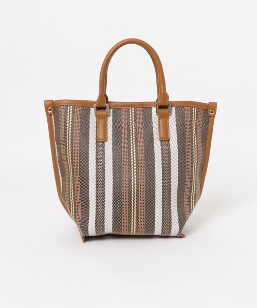 RODE SKO（ロデスコ）の「マルチストライプトートバッグ（トートバッグ・レディース・ブラウン/キャメル・ONE）」の19枚目の写真