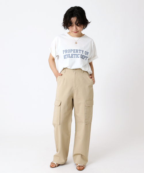 B.C STOCK（ベーセーストック）の「カーゴパンツ◆（その他パンツ・レディース・ベージュ/カーキ・SMALL/MEDIUM）」の3枚目の写真