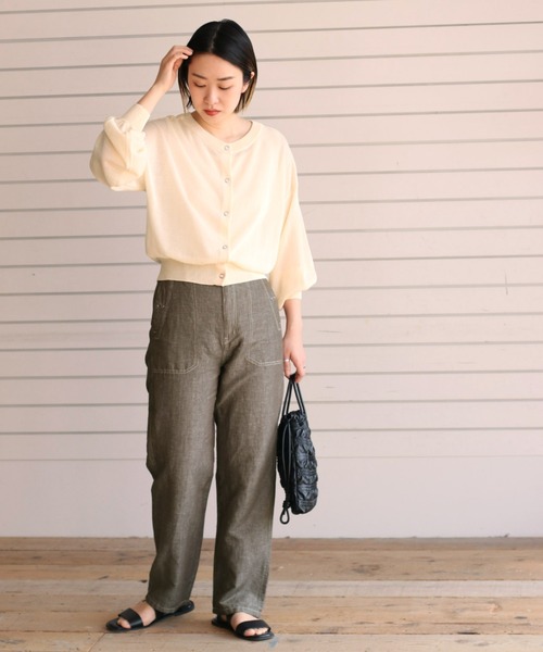 cepo(セポ)の「スナップボタン シアーカーディガン(カーディガン/ボレロ・レディース・オレンジ/ライム/オフホワイト/ブラック・M)」の11枚目の写真