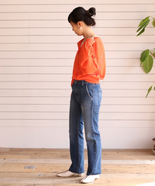 cepo(セポ)の「スナップボタン シアーカーディガン(カーディガン/ボレロ・レディース・オレンジ/ライム/オフホワイト/ブラック・M)」の16枚目の写真