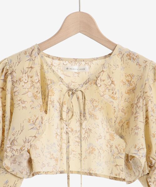 MAJESTIC LEGON(マジェスティックレゴン)の「ショートトップスセットブラウス(シャツ/ブラウス・レディース・イエロー系その他/ホワイト系その他2/ブラック系その他・MEDIUM)」の14枚目の写真