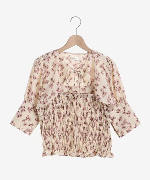 MAJESTIC LEGON(マジェスティックレゴン)の「ショートトップスセットブラウス(シャツ/ブラウス・レディース・イエロー系その他/ホワイト系その他2/ブラック系その他・MEDIUM)」の5枚目の写真