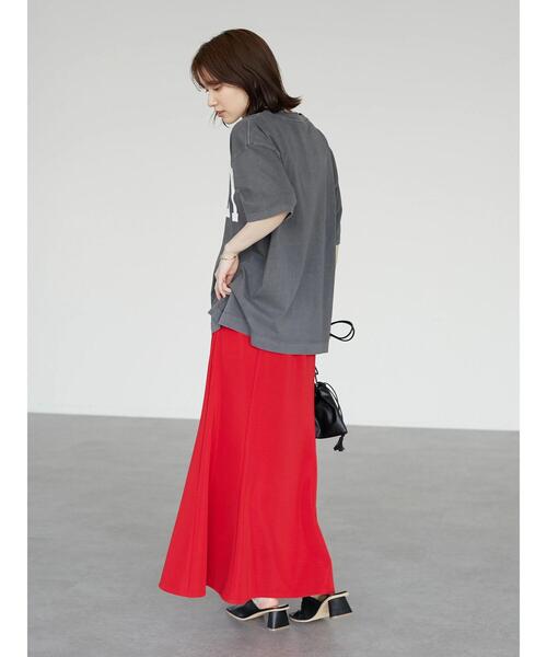 Sugar spoon(シュガースプーン)の「・SUGAR SPOON ビッグカレッジロゴTシャツ(Tシャツ/カットソー・レディース・チャコールグレー/カーキ/ピンク/イエロー・FREE)」の7枚目の写真