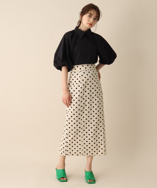 OPAQUE.CLIP（オペークドットクリップ）の「◆ドットナロータイトスカート（スカート・レディース・ホワイト系3/ブラック系・36/38）」の4枚目の写真
