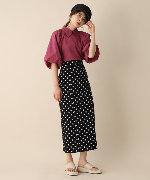 OPAQUE.CLIP（オペークドットクリップ）の「◆ドットナロータイトスカート（スカート・レディース・ホワイト系3/ブラック系・36/38）」の18枚目の写真