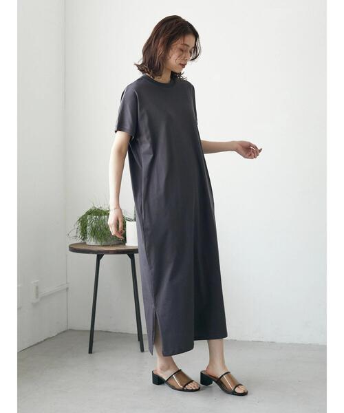 Green Parks(グリーンパークス)の「汗染み防止 プチハイネックラグランワンピース(ワンピース・レディース・ベージュ/ダークグレー/グリーン・FREE)」の10枚目の写真