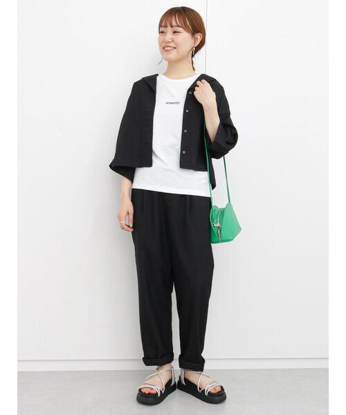 ehka sopo（エヘカソポ）の「ギンガムチェックパンツ(セットアップ可)（その他パンツ・レディース・ブラック/キナリ/グリーン/ネイビー・ﾌﾘ-）」の6枚目の写真