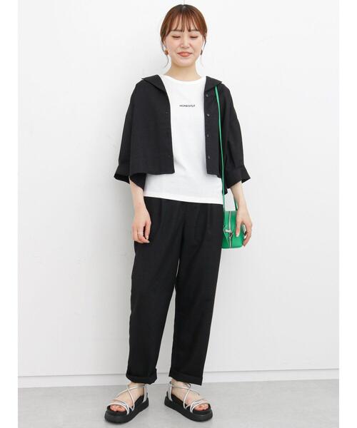 ehka sopo（エヘカソポ）の「ギンガムチェックパンツ(セットアップ可)（その他パンツ・レディース・ブラック/キナリ/グリーン/ネイビー・ﾌﾘ-）」の19枚目の写真